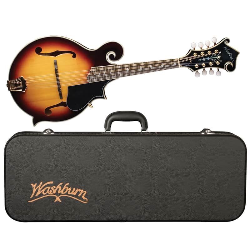 Washburn M3SWK Americana Series Florentine Cutaway Carved Solid Spruce Top Maple Neck F-Style Mandolin w/Hardshell Case image 1