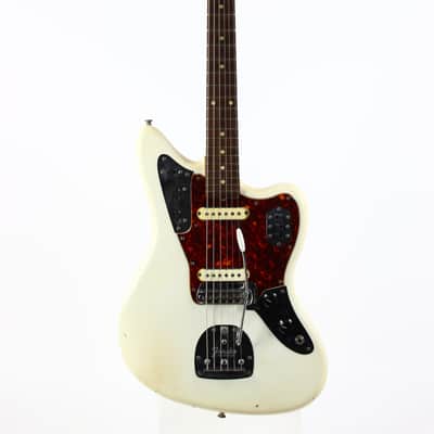 1962 Fender Jaguar Factory Custom Color OLYMPIC WHITE Pre-CBS w Original Brown Case & Strap image 5
