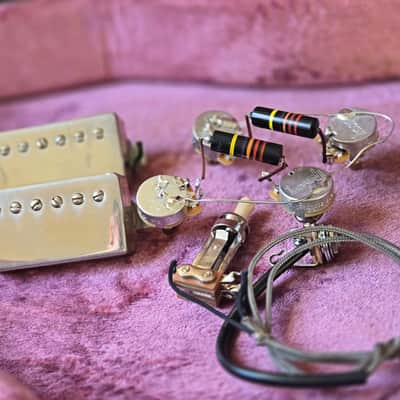 Gibson CustomBucker Pickups Set - Custom Shop Les Paul ’59 R9, Complete Harness LUXE PIO BB Caps ~ Custom Buckers PAF image 4