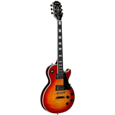 Epiphone Exclusive Les Paul Custom AAA Quilt Top Electric Guitar (with Gig Bag), Heritage Cherry Sunburst image 2