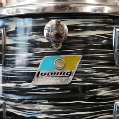 Vintage 1970s Ludwig USA 12" Maple/Mahogany Tom - Black Oyster Pearl | 8x12" image 10