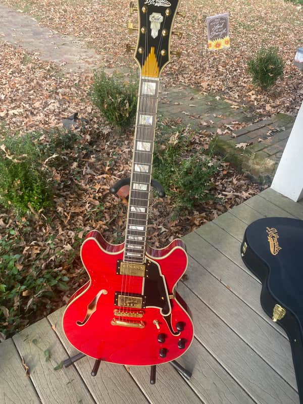 D'Angelico Excel DC Double Cutaway 2025 - Trans Cherry image 1