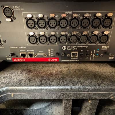 Yamaha LS9-32 with Dante-MY16-AUD2 and Dugan-MY16 Automixer cards, flightcased. image 15