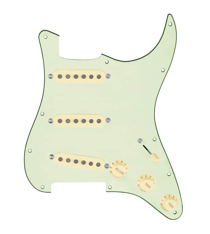 920D Custom Texas Grit Strat Guitar 5 Way Loaded Pickguard Mint Green/Aged White image 1