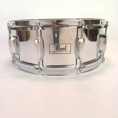 Pearl 5.5x14"Steel Shell Snare Drum 8-Lug Vintage 90s +Muffler Throw-Off/Butt SS image 1