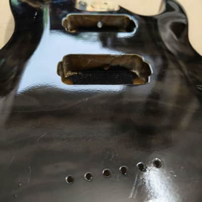 Brown HH Basswood Guitar Body with Quilted Maple Top image 5