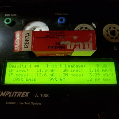RCA 12BH7A tNOS AT1000 TESTED Vacuum Tube grey plate 12BH7 dual triode 1962-1968 image 3