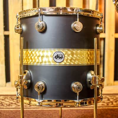 DW Collector's Gold Leaf Rally Stripe Over Ebony Kit - 20,10,12,14 - SO#1153902 image 6