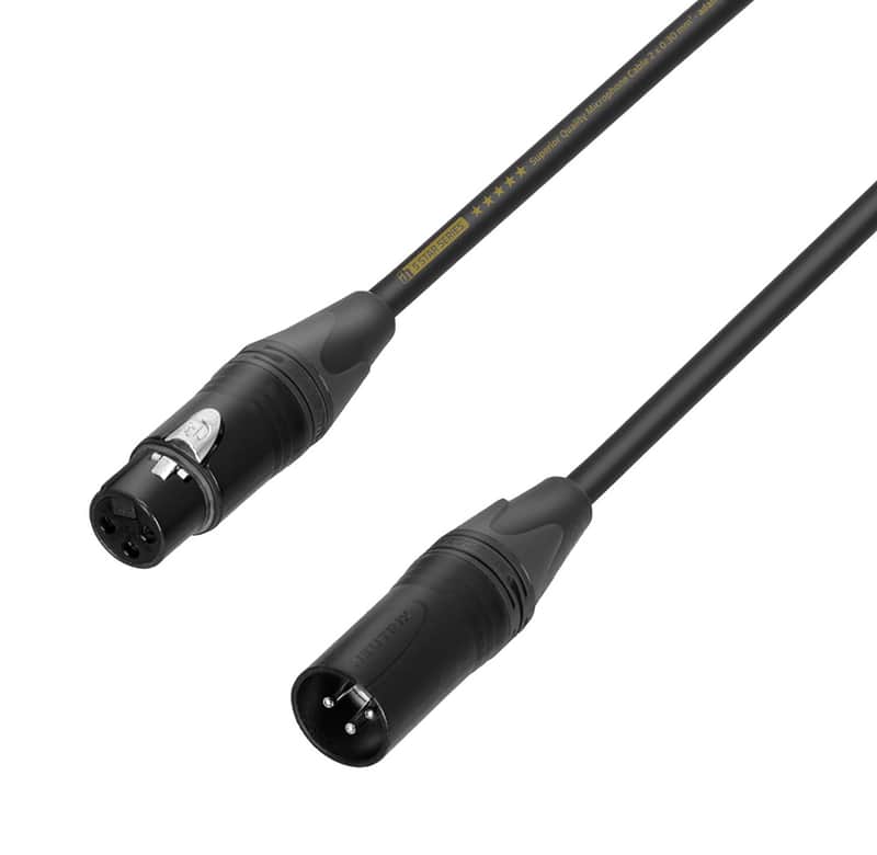 Adam Hall Cables 5 STAR MMF 0300, Microphone Cable Neutrik XLR Female to XLR Male - 3 m image 1