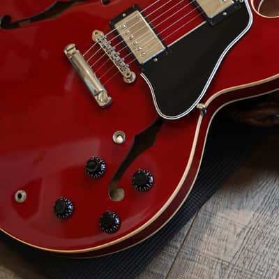 1998 Gibson ES-335 Dot Inlay Semi-Hollow Electric Guitar Figured Cherry Red + OHSC image 7