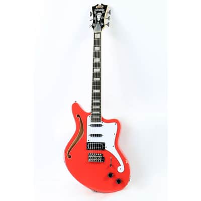 D'Angelico Premier Series Bedford SH Limited-Edition Electric Guitar with Tremolo Regular Fiesta Red image 1
