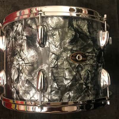 Slingerland 13 inch rack tom 3ply with re-rings 60s - black diamond pearl image 1