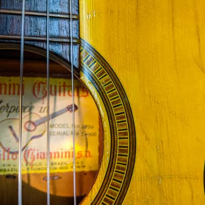 Giannini GN-50 Guitar (small parlor short-scale 12-fret classical nylon vintage 3/4 size BRAZIL) image 7