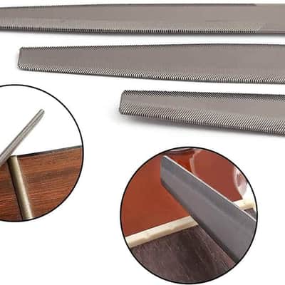 Electric Guitar files 3pcs set,Acoustic Guitar file 3pcs set,Bass Guitar flies 3pcs set,Tapered Nut Files Double Edge Nut Slotting Files,Fret Crowning Files, Luthier tools(Acoustic Guitar files) image 2