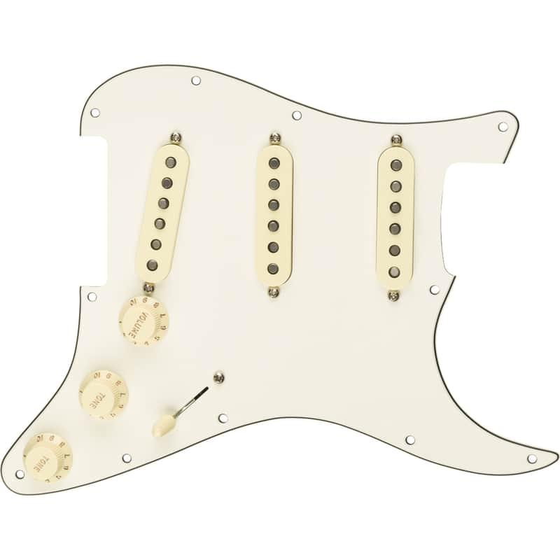 Fender Pre-Wired Strat Pickguard Assembly Original '57/'62 SSS 11-Hole - Parchment image 1