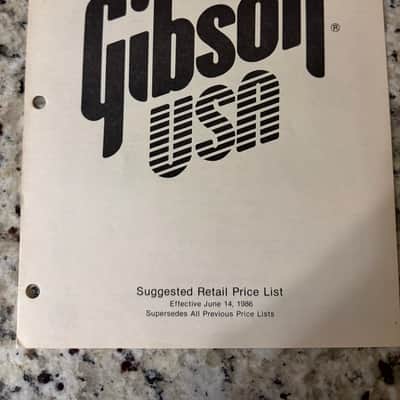 Gibson Price List - 1986 les Paul studio standard custom SG special invader explorer flying V EDS – 1275 image 1