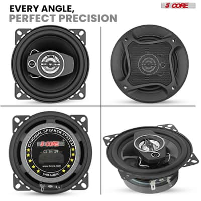 5Core Coaxial Door Car Speakers 4” Pair 250W 4Ohm 2 Way Component Subwoofer Audio w Super Tweeter image 11