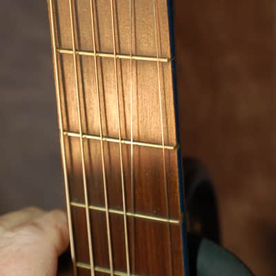 1955 Stella Harmony Sundale Pacific Blue White Pro Neck Reset Plays Great Softshell Case image 4