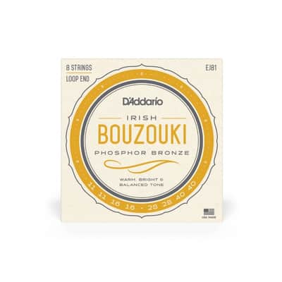 Immagine D'addario Phosphor Bronze 8 String Irish Bouzouki 11-40 - 2
