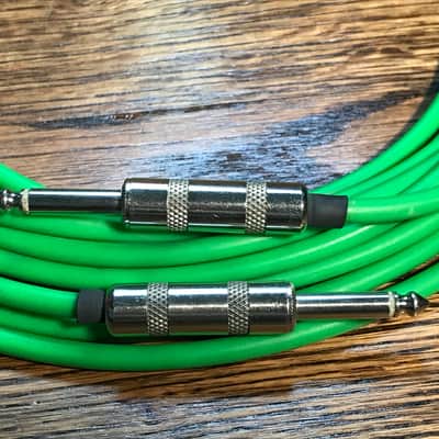 25' foot Neon green instrument guitar cable image 2