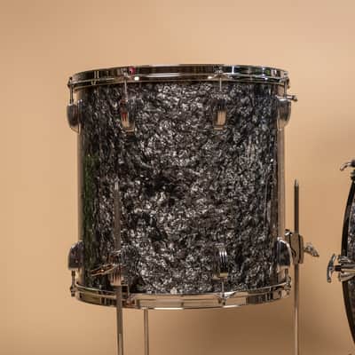 2018 Ludwig Legacy Mahogany Black Diamond Pearl Drum Set image 3