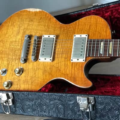 Scala Guitars (Leo Scala) Underdog 5A Flamed Maple Top Amberburst image 21