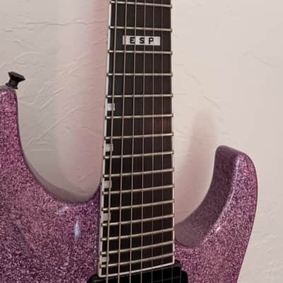 ESP E-II Horizon NT-7B Hipshot 2019 - Present - Purple Sparkle image 3