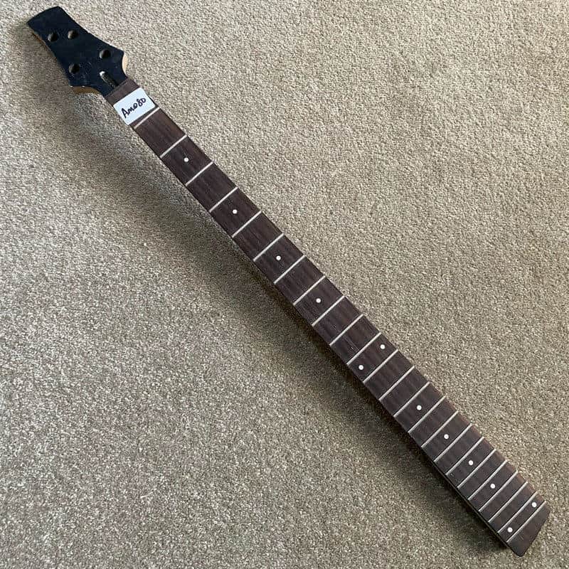 Maple Wood 4 String Bass Neck, 24 Frets Rosewood Fingerboard image 1