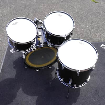 Vintage 1999 Gretsch USA Custom 4pc Maple Shell Pack - Ebony Stain Lacquer | 12, 13, 16, 20" image 13