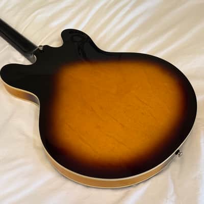 2004 Epiphone Dot Deluxe Flame Top - Made in Korea (MIK) - Vintage Sunburst - Free Pro Setup image 10