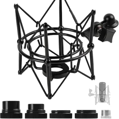 Microphone Shock Mount, Condenser Mic Holder Stand for AT2020 MXL 770 MXL 990 Neumann U8/U87Ai Samson G Track Pro Rode Procaster NT1-A NT2-A and More