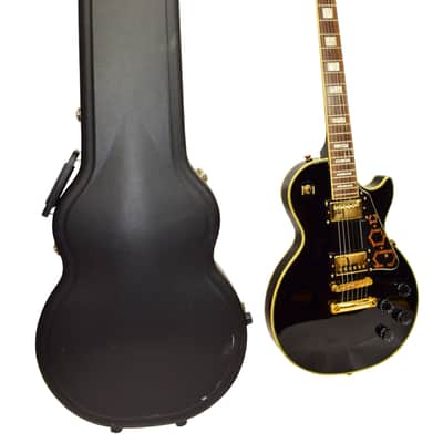 2008 Epiphone Les Paul Custom Electric Guitar, Ebony w/ Case image 1