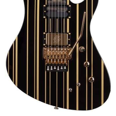 Schecter SCH.1742 Synyster Gates Custom-S Gloss Black w/Gold Stripes image 9
