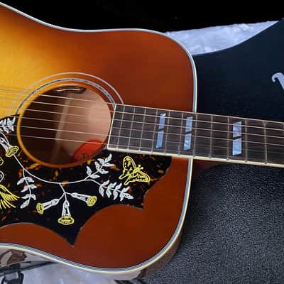 Gibson Custom Shop Hummingbird Koa/Carpathian Spruce Acoustic-Electric Guitar - Honeyburst - 4.65 lbs - G06299 image 12