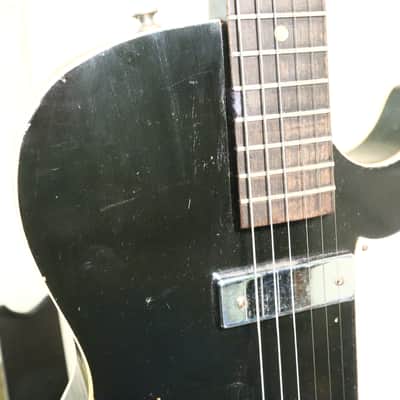 Silvertone 1420 Vintage Stratotone Black Electric Guitar image 7