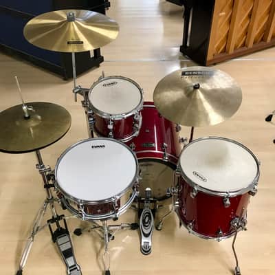 Xdrum Pro Stage Kit 3 Pc All Maple + Dixon Snare + Hardware + Cymbals - Red image 5