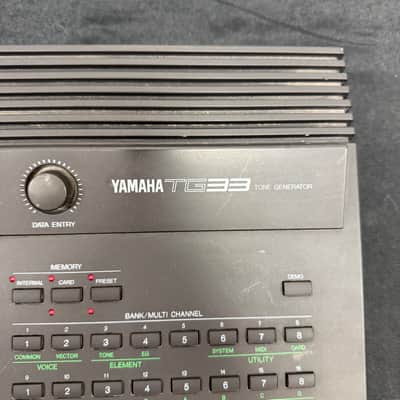 Vintage Yamaha TG33 Tone Generator Made in Japan 1990 - Black with AC Adapter and Manual image 6