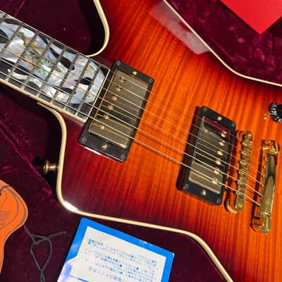Video! 2016 Gibson Custom Shop Crimson Division Ultima '58 Explorer Custom w/ Flame Inlay on Neck,Flame Top and Binding image 3