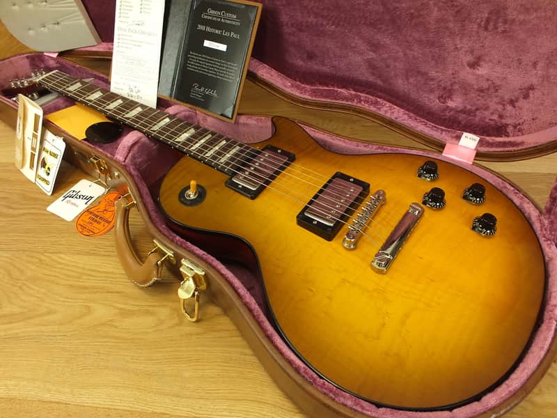 Gibson Les Paul 58 Historic Reissue Black Binding Green Lemon Burst Custom Shop 2018 imagen 1