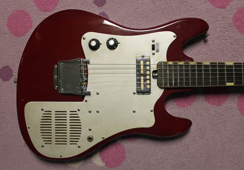 1964 Teisco TRG-1 with Built-in Amp and it works! Gold Foil pickup