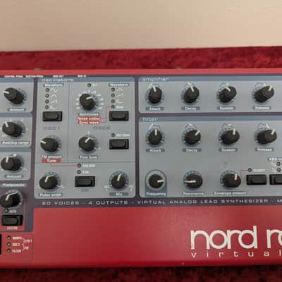 Nord 2X Rack 20-Voice Rackmount Desktop Virtual Analog Lead Synthesizer Synth 2003 - 2014 - Red image 11