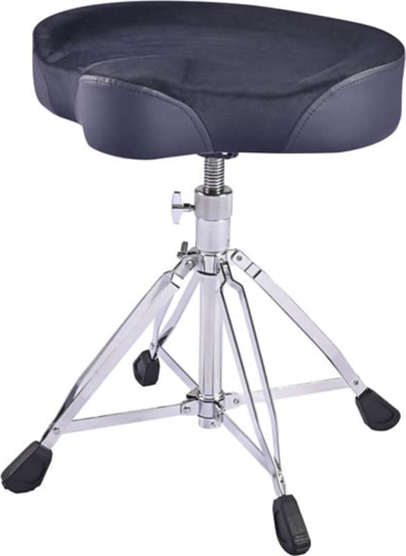 HY Music Motorcycle Style Drum Throne, Black image 1