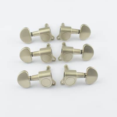 Matte Nickel Finish 3R3L Guitar Machine Heeads Tuning Pegs Keys, Set of 6 image 1