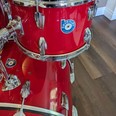 Beverley "Panorama" Drumkit 1960s-70s - Red Silk image 12