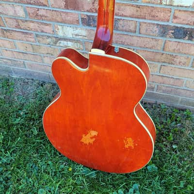 1957 Gretsch Model 6120 Chet Atkins Hollowbody Electric Guitar Amber Red Cowboy Case Great Player & Sound image 8