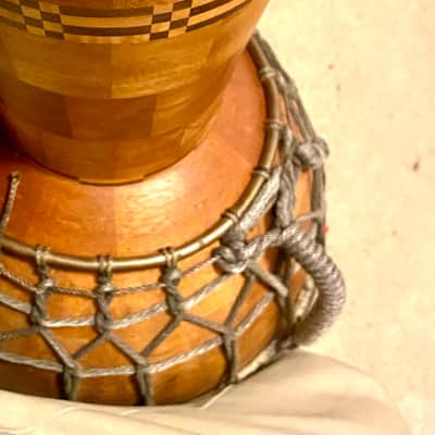 Handcrafted Djembe Early 1990s - Segmented Wood image 2