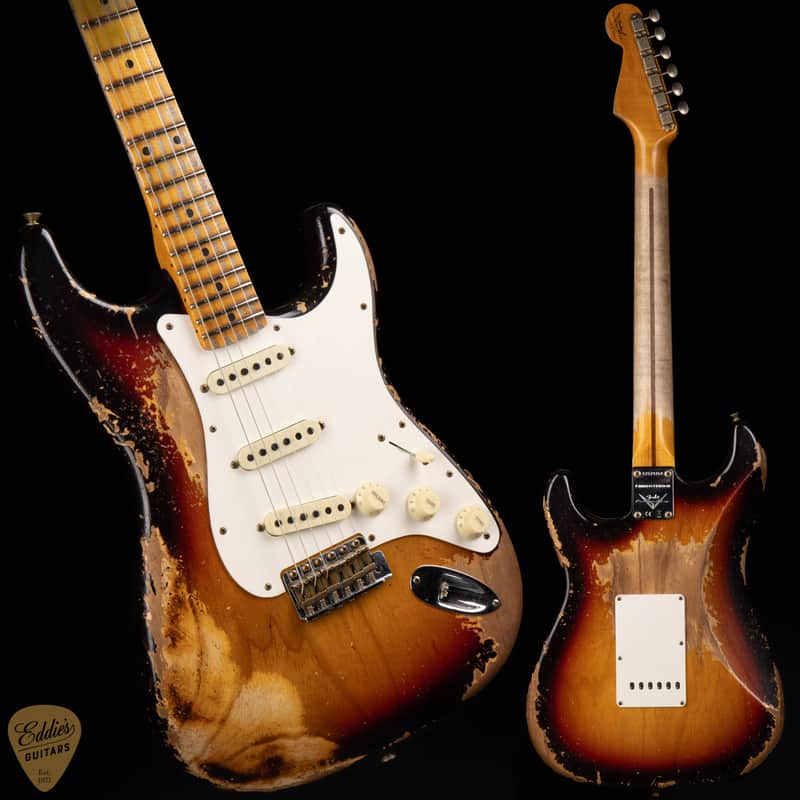 2024 - Fender Custom Shop Limited Edition Red Hot Stratocaster Super Heavy Relic - Faded Aged Chocolate 3-Tone Sunburst image 1