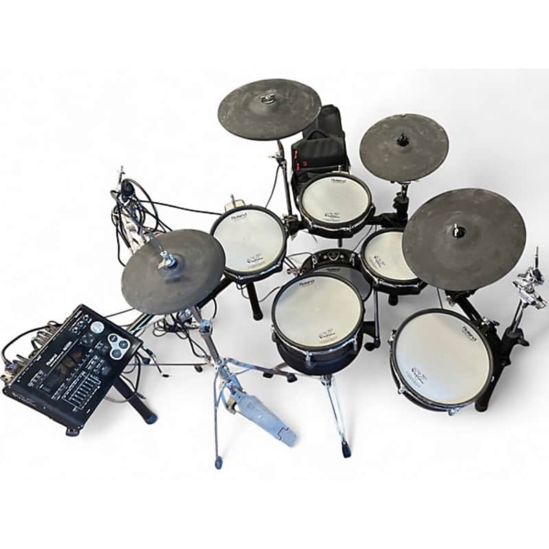 Roland TD-30KV V-Drum Kit with Mesh Pads 2010s - Black image 1