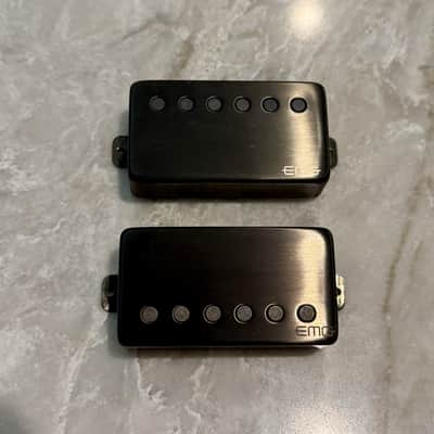 EMG 57/66-BRBC Active Solderless Alnico V Humbucker Set 2010s - Brushed Black Chrome image 1