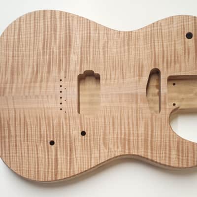Shepard Custom Guitars Custom Telecaster Body Semi-hollow Backroute F Hole Optional Curly Maple Top On 1pc Mahogany 2026 - Unfinished